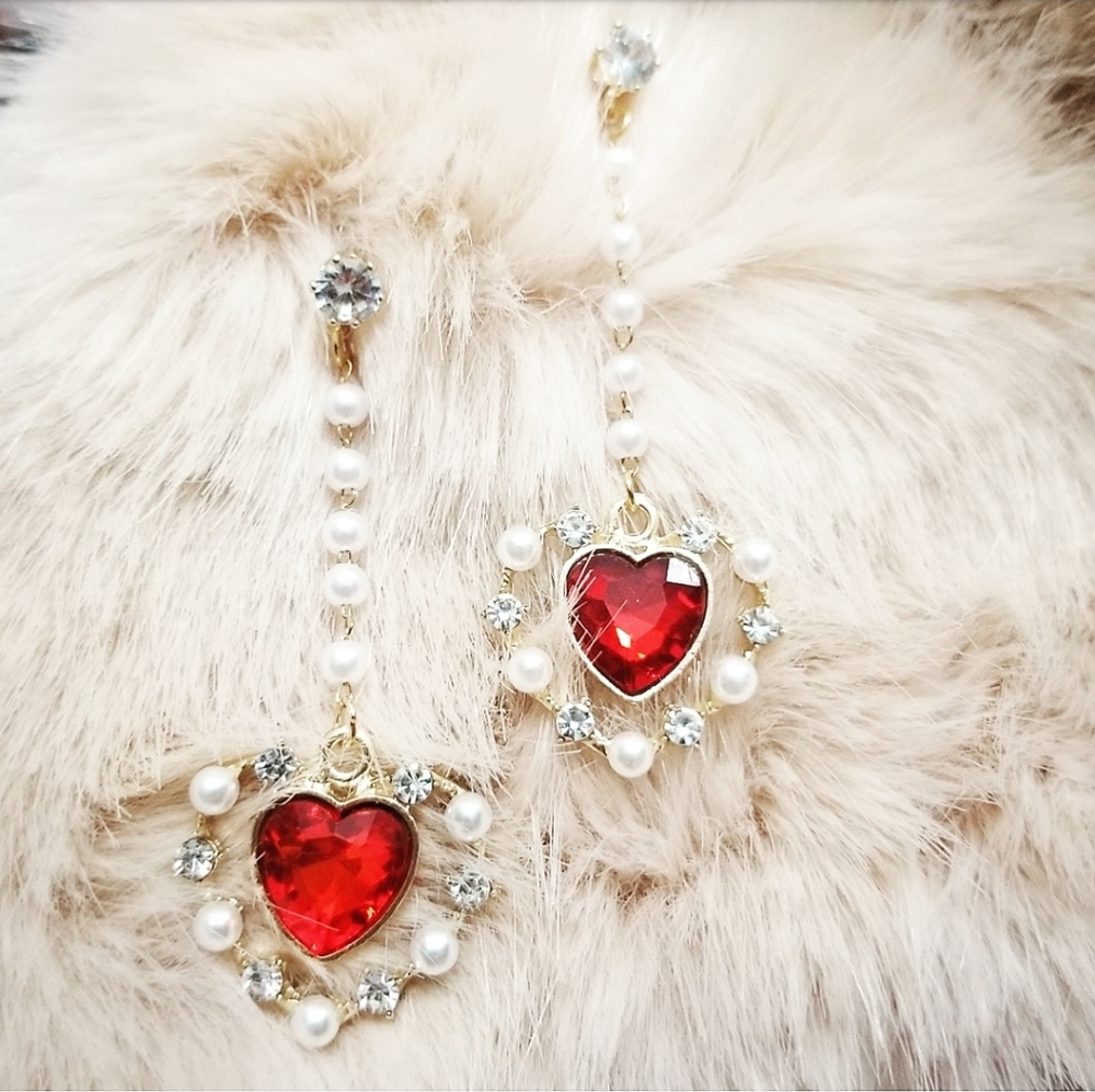 💎NEW💎 PARISIAN HEART DROP EARRINGS - Picture 5 of 8